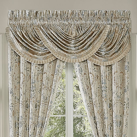 Queen Street Jillian Rod Pocket Waterfall Valance