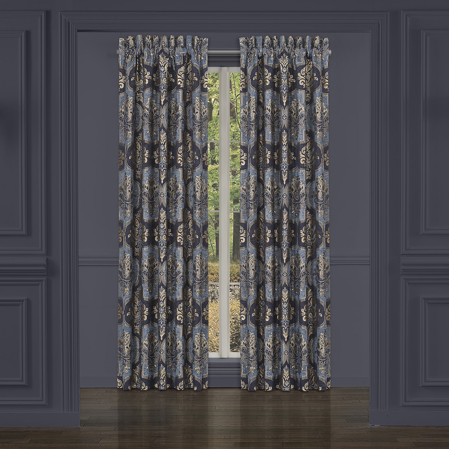 Queen Street Manila Rod Pocket Light-Filtering Set of 2 Curtain Panel