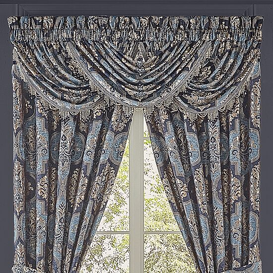 Queen Street Manila Rod Pocket Waterfall Valance