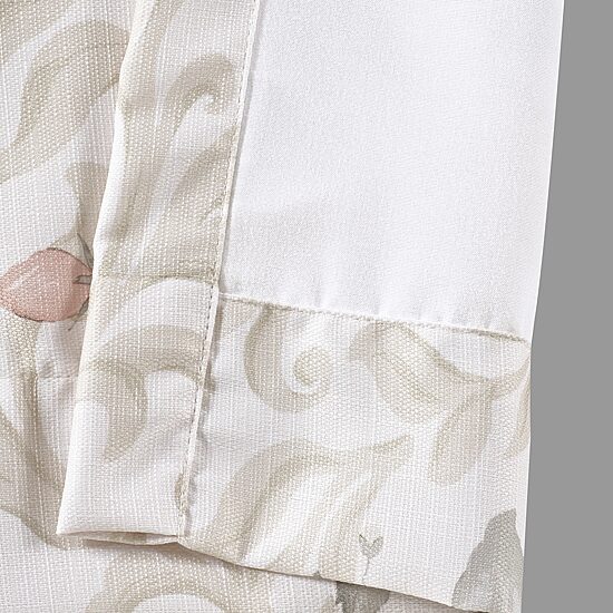 Royal Court Chardonnay Rod Pocket Light-Filtering Set of 2 Curtain Panel