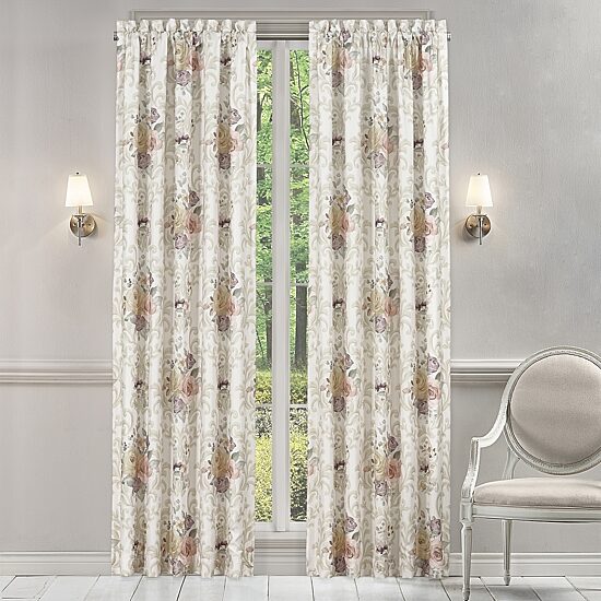 Royal Court Chardonnay Rod Pocket Light-Filtering Set of 2 Curtain Panel