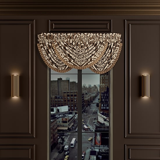 Queen Street Seymour Rod Pocket Waterfall Valance