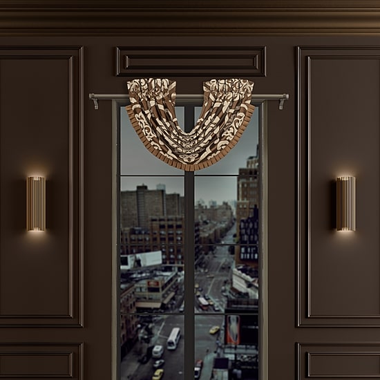 Queen Street Seymour Rod Pocket Waterfall Valance