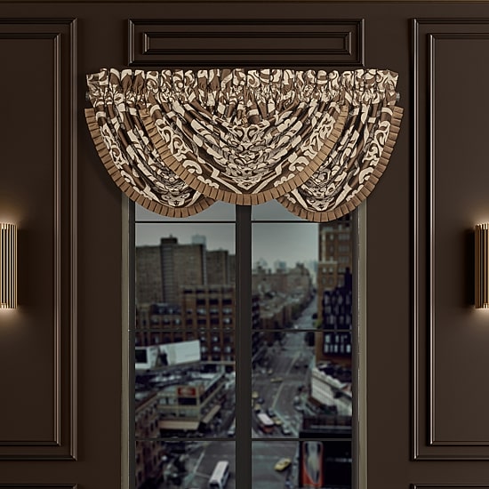 Queen Street Seymour Rod Pocket Waterfall Valance