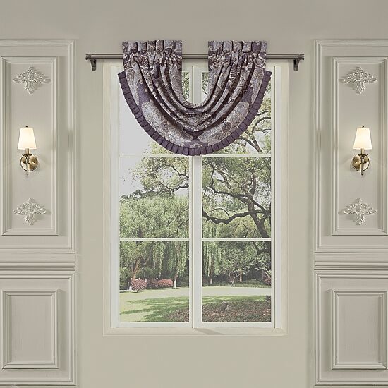 Five Queens Court Dominique Rod Pocket Energy Saving Light-Filtering Single Curtain Panel