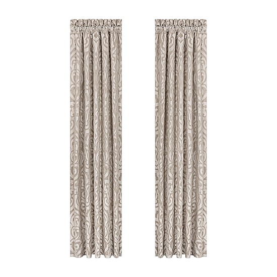 Queen Street Rod Pocket Light-Filtering Set of 2 Curtain Panel