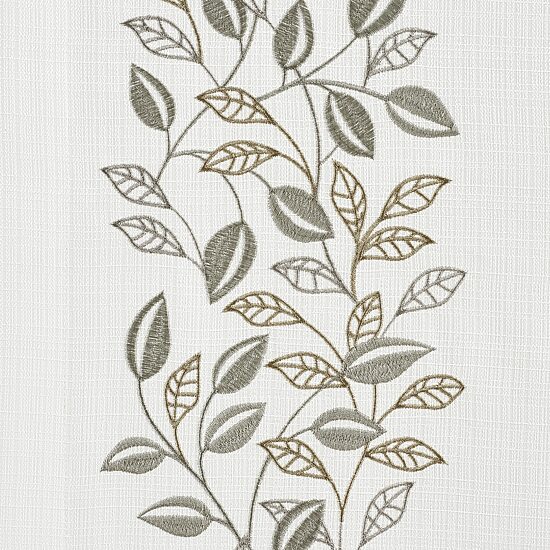 Royal Court Laurel Rod Pocket Embroidered Light-Filtering Set of 2 Curtain Panel