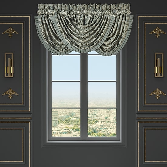 Queen Street Salerno Rod Pocket Waterfall Valance