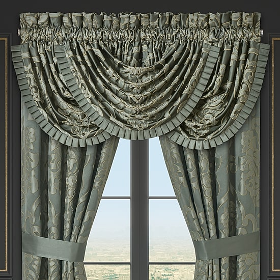 Queen Street Salerno Rod Pocket Waterfall Valance