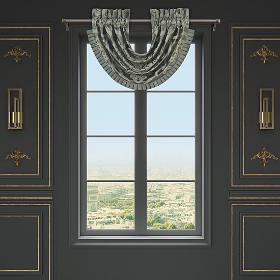 Queen Street Salerno Rod Pocket Waterfall Valance