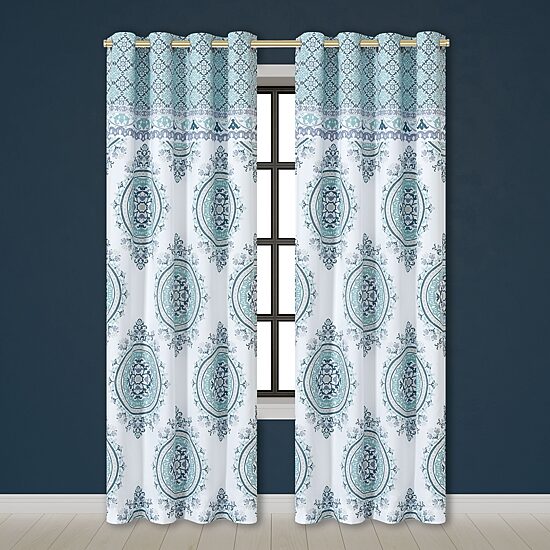Queen Street Afton Rod Pocket Light-Filtering Set of 2 Curtain Panel