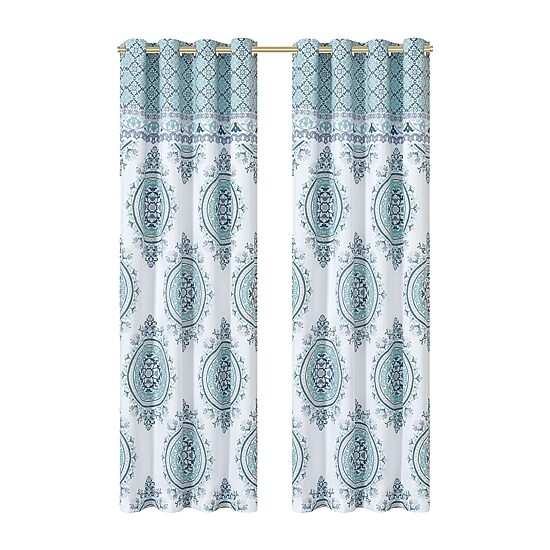 Queen Street Afton Rod Pocket Light-Filtering Set of 2 Curtain Panel