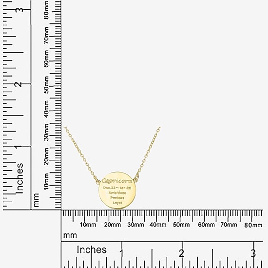Sparkle Allure Zodiac Coin Womens Crystal 14K Gold Over Brass Round 16 Inch Pendant Necklace