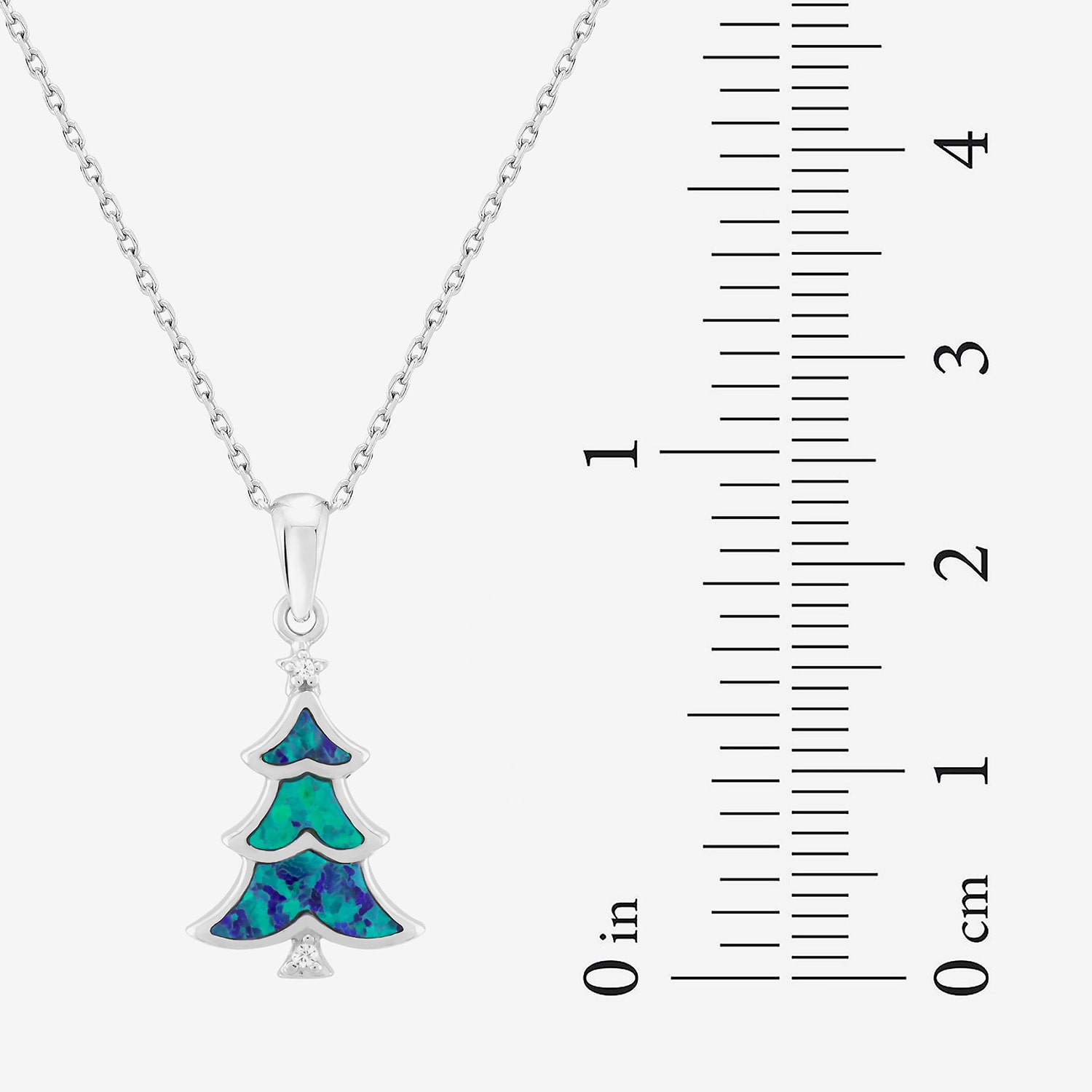 Limited Quantities! Christmas Tree Womens Lab Created Green Opal Sterling Silver 18 Inch Pendant Necklace