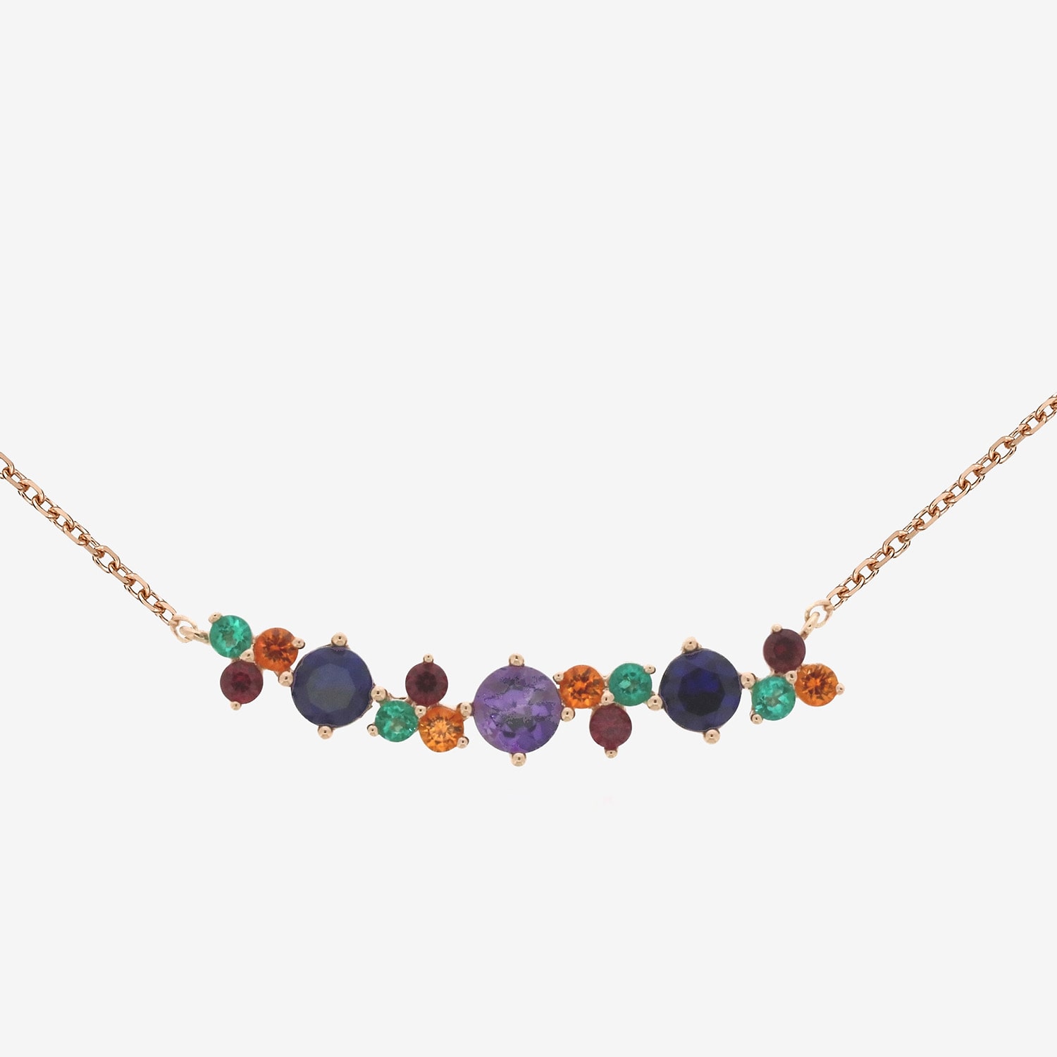 Limited Quantities! Womens Lab Created Multi Color 10K Gold 18 Inch Pendant Necklace