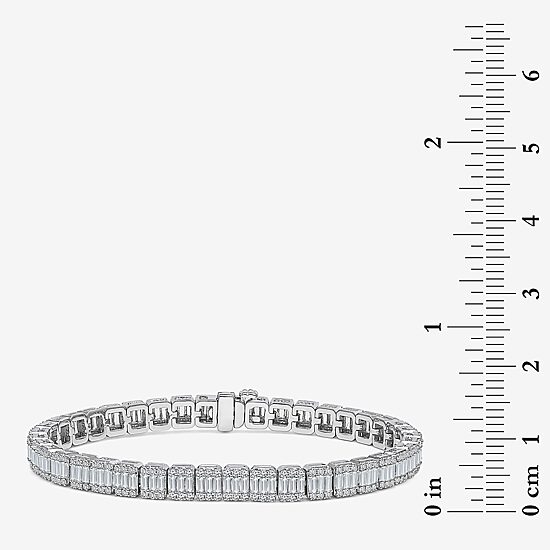(I / I1) Womens 5 CT. T.W. Lab Grown White Diamond 10K Gold 7 Inch Tennis Bracelet
