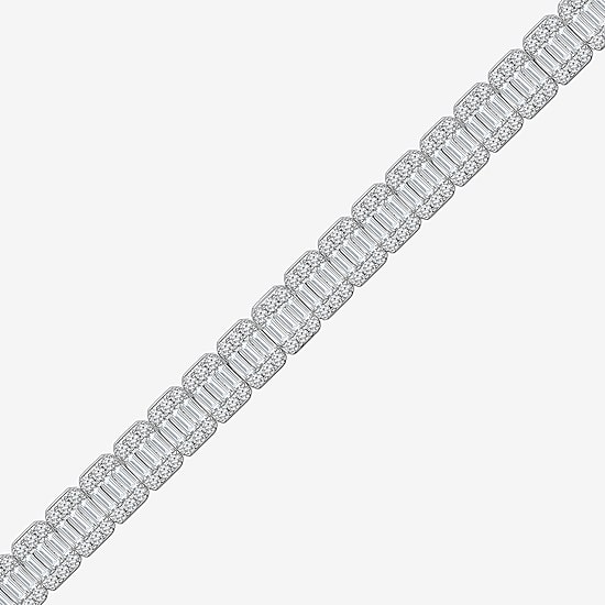 (I / I1) Womens 5 CT. T.W. Lab Grown White Diamond 10K Gold 7 Inch Tennis Bracelet