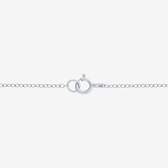 YES PLEASE! Womens Lab Created White Sapphire Sterling Silver Pendant Necklace