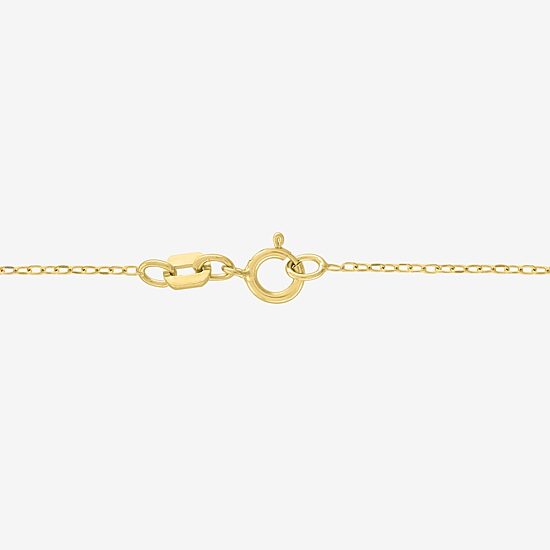 Yes, Please! Womens Lab Created White Sapphire 14K Gold Over Silver Cross 18 Inch Pendant Necklace