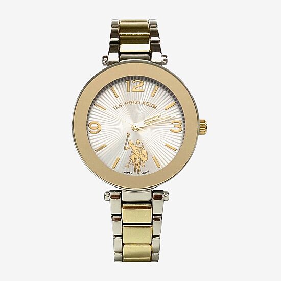 U.S. Polo Assn. Womens Two Tone 2-pc. Watch Boxed Set Usc6027jc