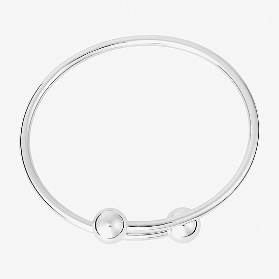 Silver Reflections Bypass Womens Pure Silver Over Brass Cuff Bracelet