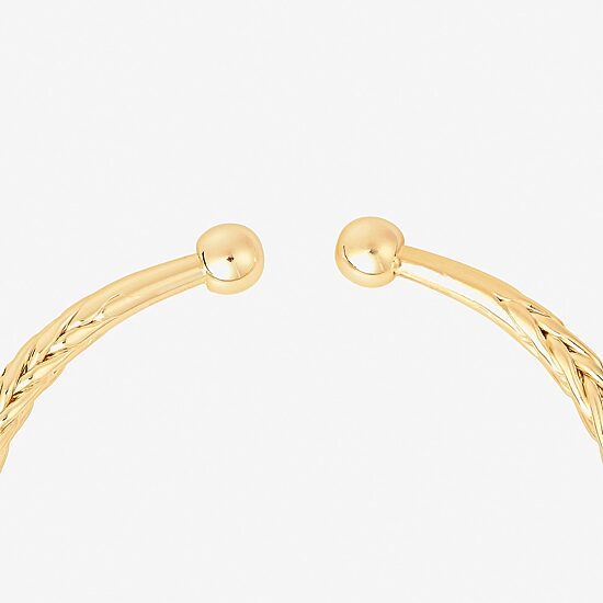 Silver Reflections Womens 14K Gold Over Brass Cuff Bracelet