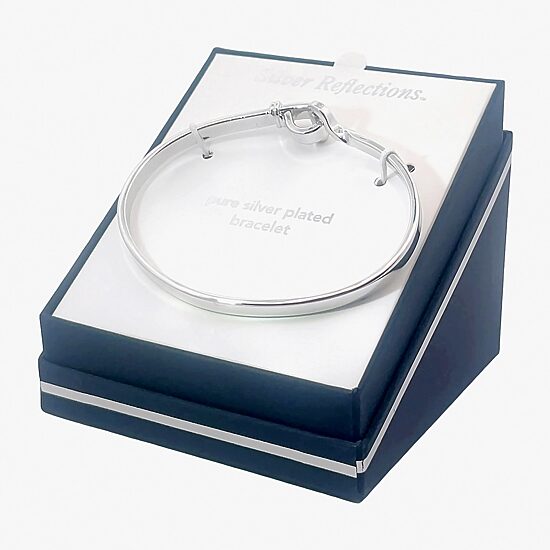 Silver Reflections Womens Pure Silver Over Brass Bangle Bracelet