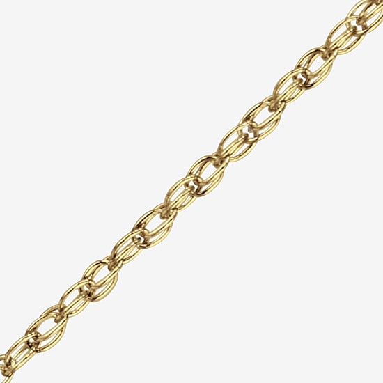 Solid 7.25 Inch Rope Chain Gold Bracelet