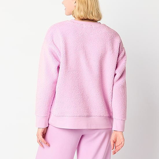 Arizona Womens Juniors Crew Neck Long Sleeve Sweatshirt