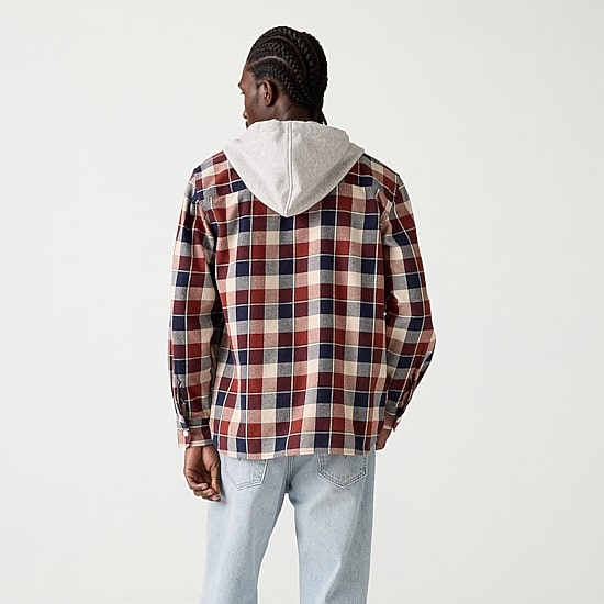 Levi's® Mens Hooded Long Sleeve Relaxed Fit Flannel Shirt