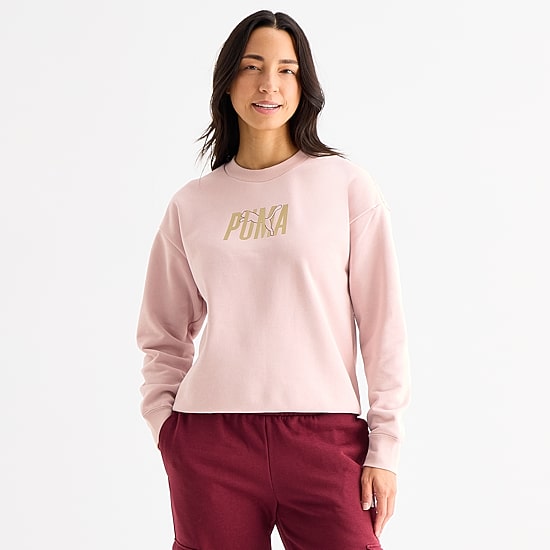 PUMA Womens Crew Neck Long Sleeve Sweatshirt