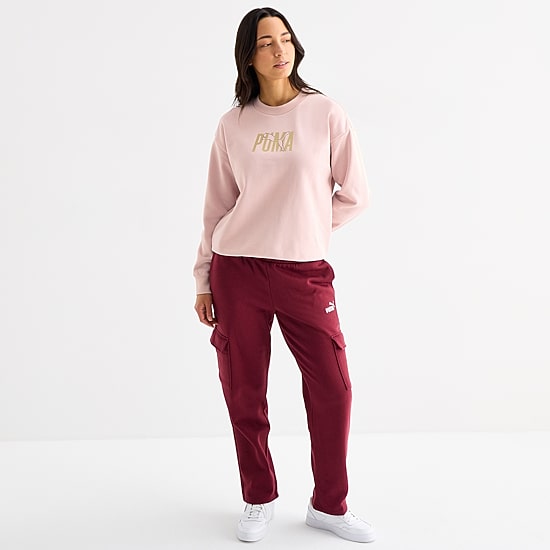 PUMA Womens Crew Neck Long Sleeve Sweatshirt
