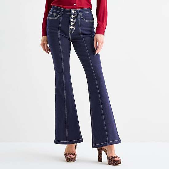 Bold Elements Womens High Rise Flare Leg Jean