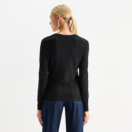 Worthington Womens V Neck Long Sleeve Pullover Sweater