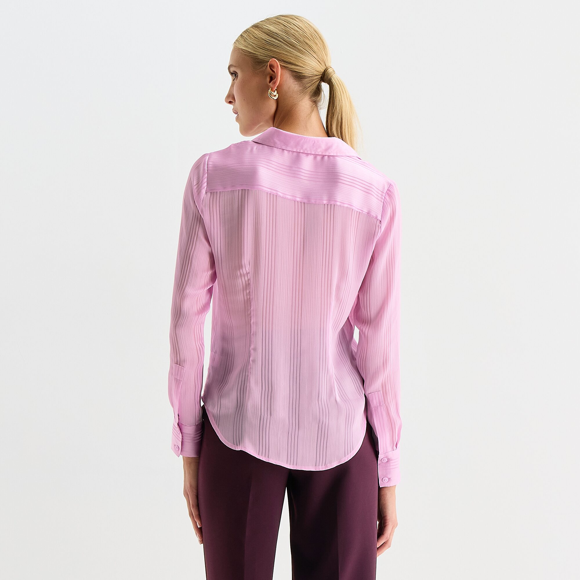Worthington Womens Cuffed Long Sleeve Regular Fit Button-Down Shirt