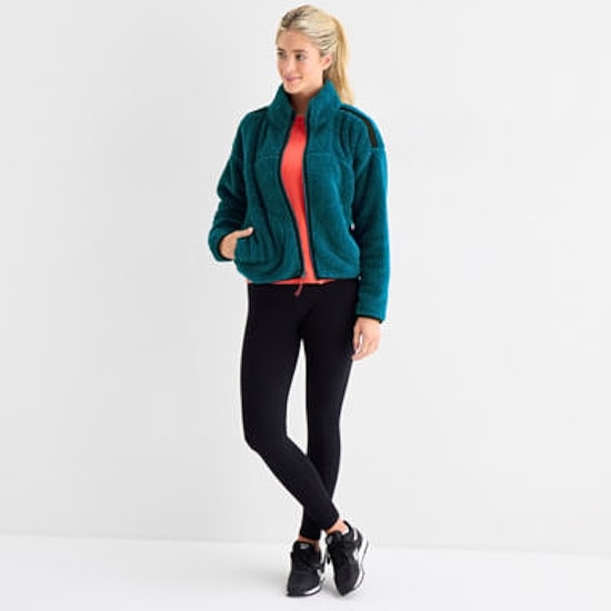 Xersion Womens Midweight Novelty Sherpa Softshell Jacket