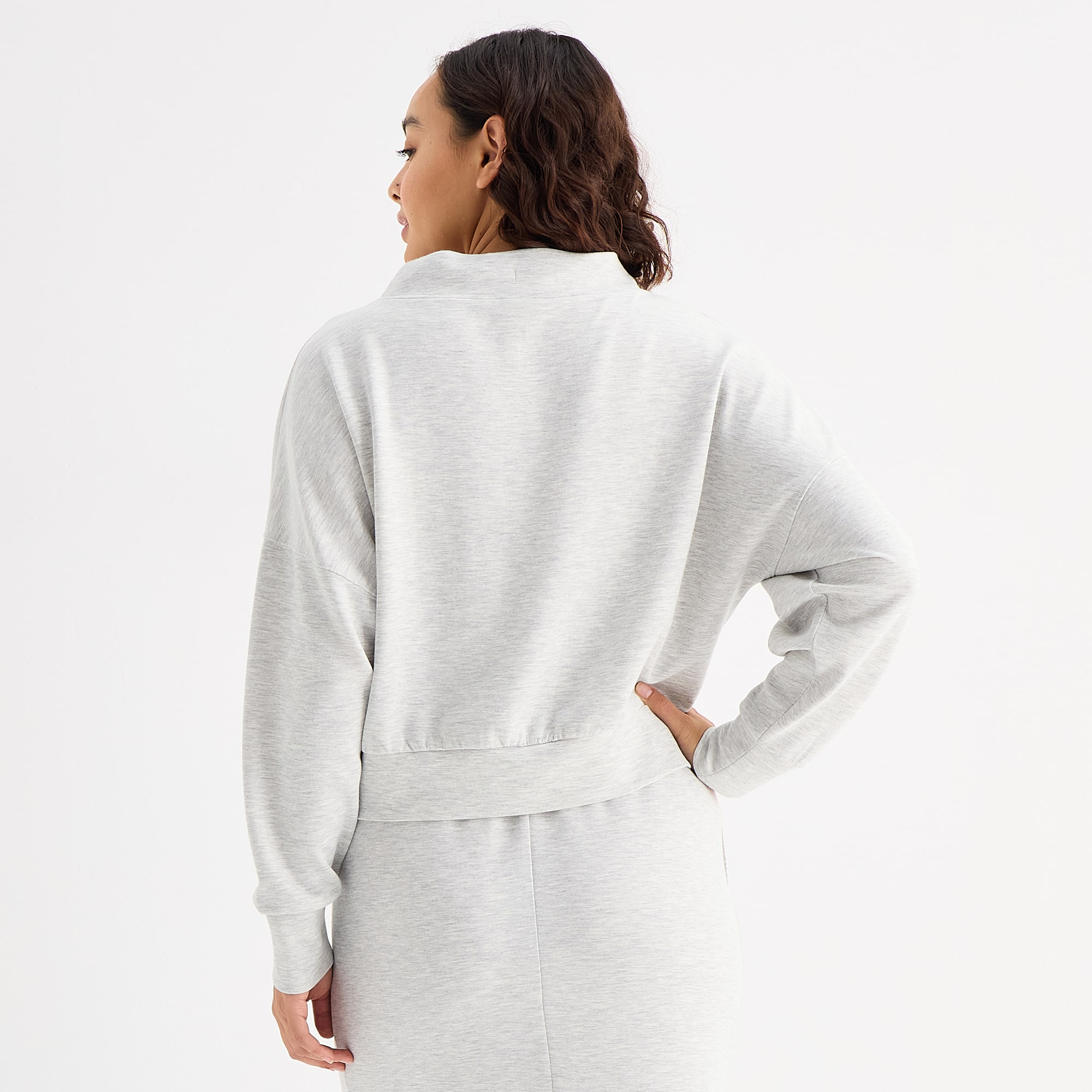 Stylus Womens Funnel Neck Long Sleeve Sweatshirt