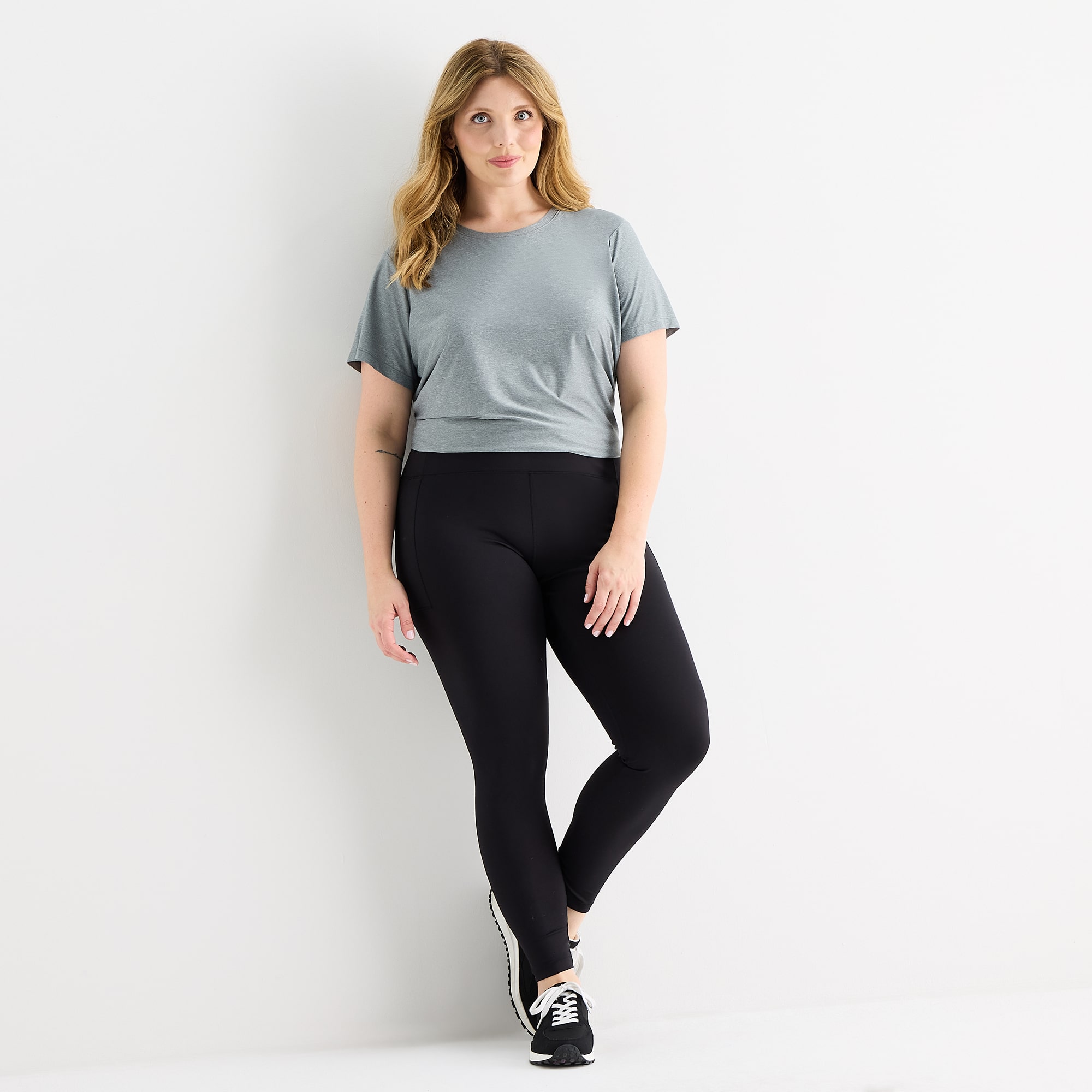 Xersion EverUltra™ Womens Quick Dry High Rise 28" Active Skinny Plus Full Length Leggings