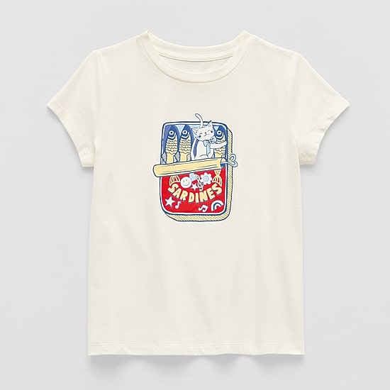 Thereabouts Little & Big Kid Girls Crew Neck Short Sleeve Classic Fit Graphic T-Shirt