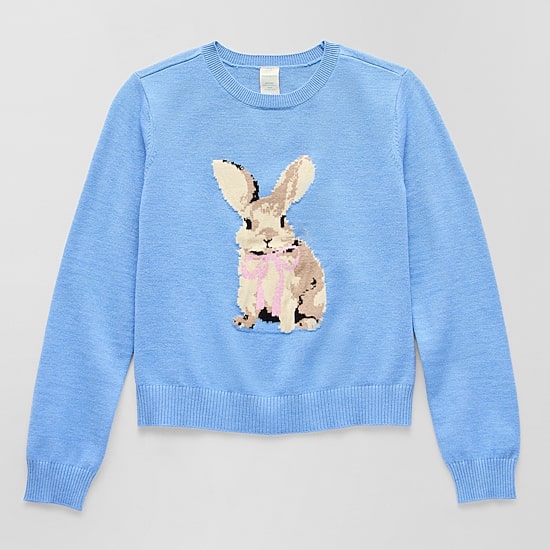 Thereabouts Little & Big Kid Girls Round Neck Long Sleeve Pullover Sweater