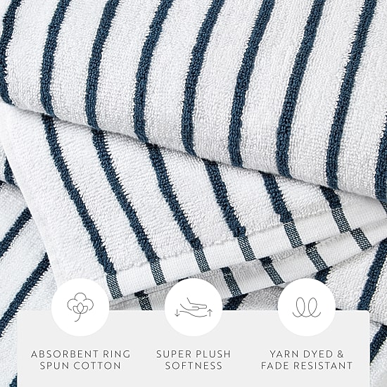 Casual Comfort Cabana Stripe 2 Pack Beach Towel