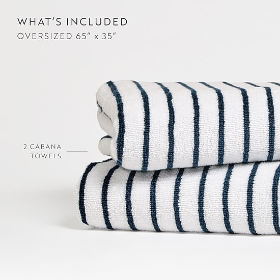 Casual Comfort Cabana Stripe 2 Pack Beach Towel