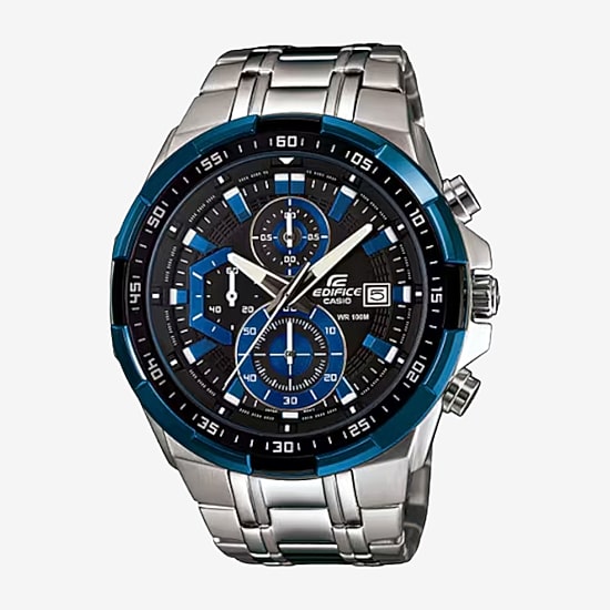 Casio Ediface Mens Silver Tone Stainless Steel Bracelet Watch Efr539d-1a2v