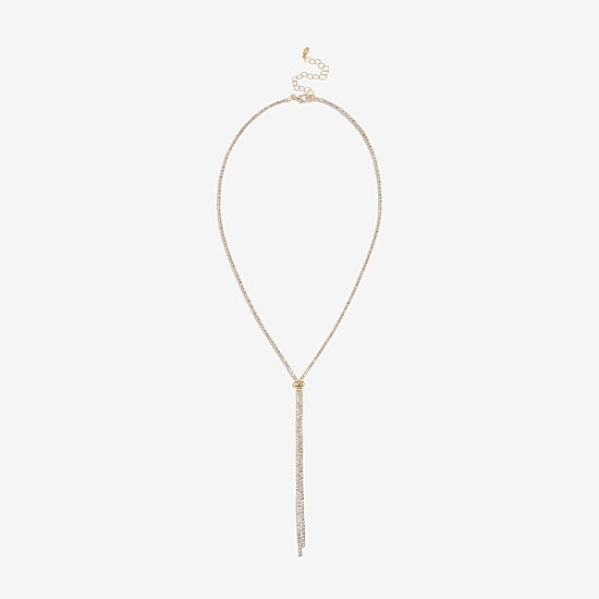 Bijoux Bar Delicates Gold Tone Womens Glass 24 Inch Y Necklace