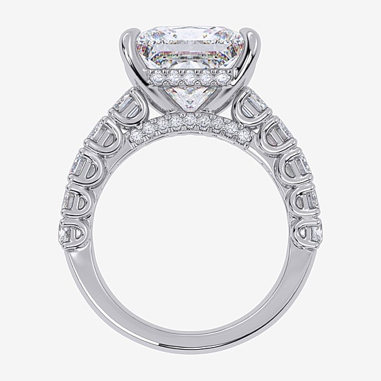 Signature By Modern Bride (G, Vs2-Si1) Womens 8 1/4 Ct. T.W. Lab Grown White Diamond 14K Gold Side Stone Engagement Ring