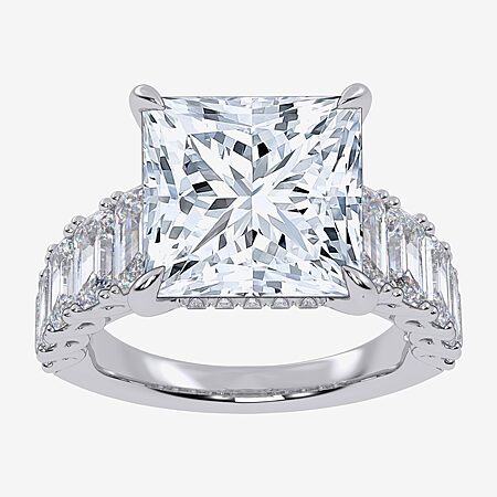 Womens 4 CT. T.W. Natural White Diamond 10K Gold Oval Halo