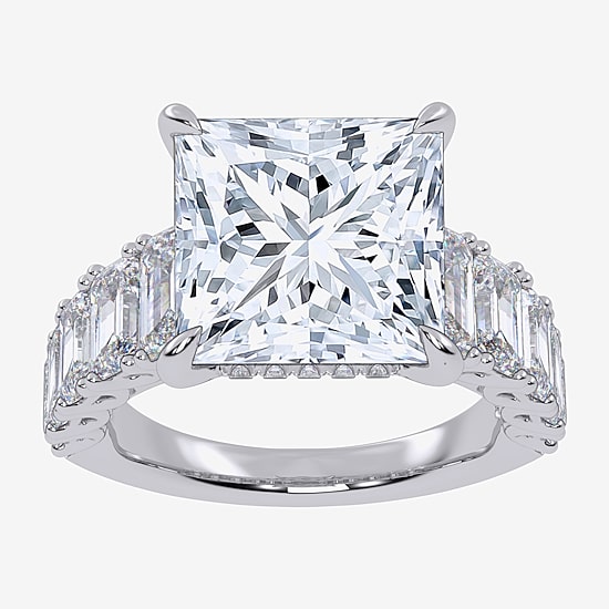 Signature By Modern Bride (G, Vs2-Si1) Womens 8 1/4 Ct. T.W. Lab Grown White Diamond 14K Gold Side Stone Engagement Ring