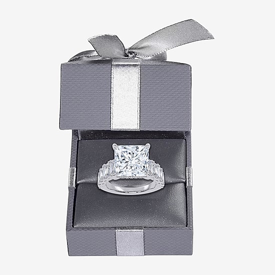 Signature By Modern Bride (G, Vs2-Si1) Womens 8 1/4 Ct. T.W. Lab Grown White Diamond 14K Gold Side Stone Engagement Ring