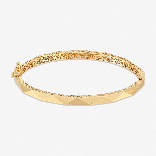Gold Addiction Womens 10K Gold Bangle Bracelet