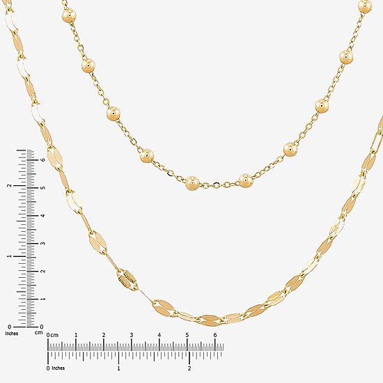 Gold Addiction Womens 10K Gold 18 Inch Chain Necklace